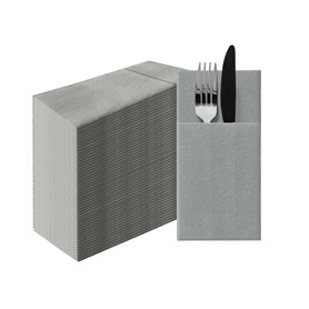 PAW - Airlaid Pocket Serviettes (39 x 40 cm) I 50 pièces I Unicolore I Semblable à du tissu I Élégante décoration de table I HoR