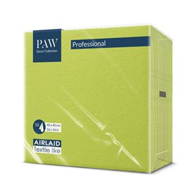 PAW - Serviettes Airlaid (40 x 40 cm) I 50 pièces I Unicolore I Semblable à du tissu I Élégante décoration de table I HoReCa I P
