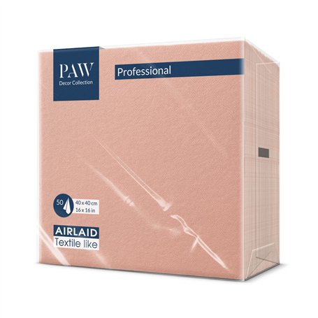 PAW - Serviettes Airlaid (40 x 40 cm) I 50 pièces I Unicolore I Semblable à du tissu I Élégante décoration de table I HoReCa I P