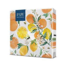 PAW - Serviette Papier 3 Plis (33 x 33 cm) I Lot de 20 I Idéal Pour les Anniversaires