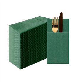 PAW - Airlaid Pocket Serviettes (39 x 40 cm) I 50 pièces I Unicolore I Semblable à du tissu I Élégante décoration de table I HoR