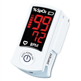 PEMPA Oxymetre de Doigt Professionnel pour Bebe Enfant et Adulte | 2in1 Oxymètre de pouls - Appareil pour Mesure Taux Oxygene et