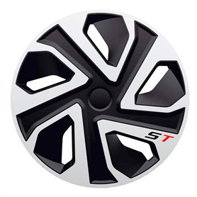 Jeu d'enjoliveurs J-Tec ST 18-inch argent/noir