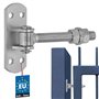 KOTARBAU Charnière de porte galvanisée Filetage M 16 mm avec trou oblong réglable avec plaque de fixation Charnière de portail a