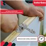 KOTARBAU Charnière de porte galvanisée Filetage M 16 mm avec trou oblong réglable avec plaque de fixation Charnière de portail a