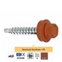 Wkret-Met RAL8004 Lot de 200 vis à tôle 4,8 x 70 mm pour bois Marron cuivré