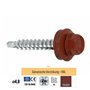 Wkret-Met RAL3009 Lot de 200 vis à tôle 4,8 x 70 mm pour bois