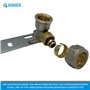 Rimex Support De Montage Pour Robinet De Douche Connexion De Robinet De Douche Support De Robinet Pour Lavabo Baignoire, 150 mm 