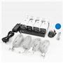 PNI House Kit Vidéo Surveillance IPMAX POE 3, NVR avec 4 Ports POE et 4 Caméras IP 3MP, POE + Gift Sticky Pad Blue