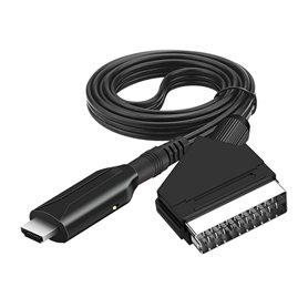 Jerilla Câble Péritel vers HDMI Convertisseur Péritel vers HDMI Connecteur Vidéo Audio Câble Adaptateur 720P/1080P pour TV