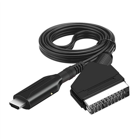 Jerilla Câble Péritel vers HDMI Convertisseur Péritel vers HDMI Connecteur Vidéo Audio Câble Adaptateur 720P/1080P pour TV