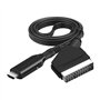 Jerilla Câble Péritel vers HDMI Convertisseur Péritel vers HDMI Connecteur Vidéo Audio Câble Adaptateur 720P/1080P pour TV