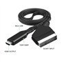Jerilla Câble Péritel vers HDMI Convertisseur Péritel vers HDMI Connecteur Vidéo Audio Câble Adaptateur 720P/1080P pour TV, Moni