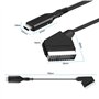 Jerilla Câble Péritel vers HDMI Convertisseur Péritel vers HDMI Connecteur Vidéo Audio Câble Adaptateur 720P/1080P pour TV, Moni