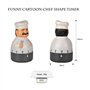 Jayron Kitchen Timer Minuterie de Cuisson Minuterie Mécanique Minuterie à Compte à Rebours de 60 Minutes Réveil en Forme de Chef