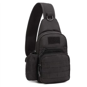 Xieben Sac de Poitrine Etanche Sac d'Epaule Tactique Militaire Molle Sacoche avec Poche de Cruche à Eau Multifonction pour Voyag