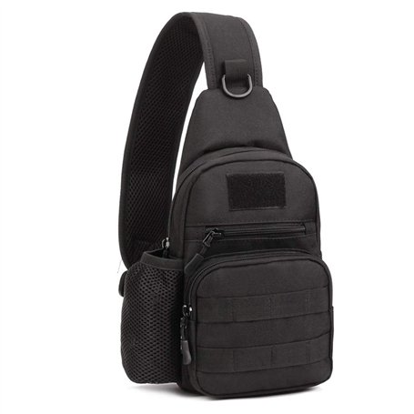 Xieben Sac de Poitrine Etanche Sac d'Epaule Tactique Militaire Molle Sacoche avec Poche de Cruche à Eau Multifonction pour Voyag