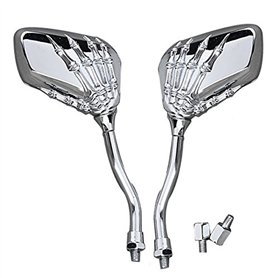 Alamor Rétroviseurs Skull Claw pour Moto H-a-RL-EY H-on-da Su-zu-ki Yam-a-ha