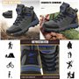WOWEI Chaussures de Randonnée en Plein Air Imperméable Respirant Antidérapant Bottes de Trekking Promenades Voyages Sneakers pou