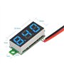 Lot de 2 mini voltmètres numériques de 0,28" - Affichage LED - Plage de mesure CC 2,4-30 V - Testeur de tension à deux fils - Pr