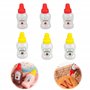 Mini Bouteille Sauce Ltsbaed 6 Pièces Plastique Squeeze Bouteille à Condiments Réutilisable Flacons Souples en Plastique Portabl