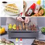 Mini Bouteille Sauce Ltsbaed 6 Pièces Plastique Squeeze Bouteille à Condiments Réutilisable Flacons Souples en Plastique Portabl