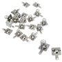 MASUNN Ensemble de plaques à Ressort de 10 Paires en Argent Sterling avec Piles AA