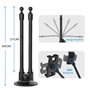 Support Voiture Telephone Double, woleyi Ventouse Support Tablette & Telephone pour Pare-Brise/Tablette de Bord avec Flexible de