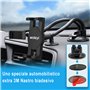 Support Voiture Telephone Double, woleyi Ventouse Support Tablette & Telephone pour Pare-Brise/Tablette de Bord avec Flexible de