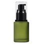 1 flacon vide rechargeable en verre dépoli vert de 60 ml avec pompe