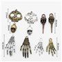 DXLing 76 Pièces Steampunk Engrenages en Métal Pendentif Cogs Grammes Steampunk D'Horloge Argenté Bronze Antique Engrenages Pend