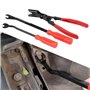 Nikou Pince de retrait de garniture de porte - 3 pièces Rivets Clips Pinces Fixation Remover Extracteur Pry Bar Tool Kit avec po
