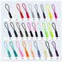 Febbya Cordon Tire,56 Pièces Tirettes Extension Cordon Zip Puller Tag avec Préhenseurs pour Sac a Dos Vêtements Sportswear TPU N