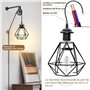 Douille avec Interrupteur,2PCS Suspension Luminaire E27,Support Ampoule E27 avec Prise and 4.5M Cable,Chandelier Noir Pouvant DI