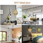 Douille avec Interrupteur,2PCS Suspension Luminaire E27,Support Ampoule E27 avec Prise and 4.5M Cable,Chandelier Noir Pouvant DI