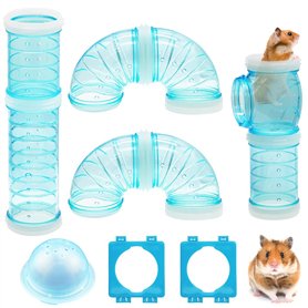 PUDSIRN - Ensemble de Tubes Transparents pour Hamster - Cage extérieure - Tuyau créatif - Assortiment de Tunnels de Connexion -