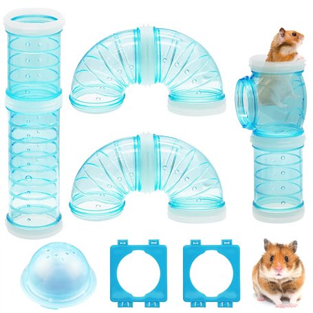 PUDSIRN - Ensemble de Tubes Transparents pour Hamster - Cage extérieure - Tuyau créatif - Assortiment de Tunnels de Connexion -