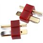 B/M T-Plug Connecteurs Dean Style Mâle et Femelle avec Gaine Thermorétractable pour Batterie RC LiPo (10 Paires)