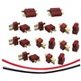 B/M T-Plug Connecteurs Dean Style Mâle et Femelle avec Gaine Thermorétractable pour Batterie RC LiPo (10 Paires)