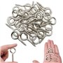 10 Pièces Piton à Visser,Vis à Oeil Crochet à Visser Inox,avec 10 PCS Chevilles Kit,5 * 65mm,Pour les Lustres, L'artisanat