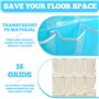 2 Ensembles Colonne de Rangement Suspendue en Tissu, Multilayer Sac de Rangement Suspendus Transparent Multifonctions Rangement 
