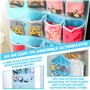 2 Ensembles Colonne de Rangement Suspendue en Tissu, Multilayer Sac de Rangement Suspendus Transparent Multifonctions Rangement 