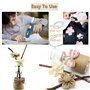 25 Pièces À La Main En Toile De Jute Naturelle Rose Fleurs Pour L'artisanat, Jute Ficelle De Jute Fleurs Et Perles Bow Décoratio