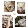 25 Pièces À La Main En Toile De Jute Naturelle Rose Fleurs Pour L'artisanat, Jute Ficelle De Jute Fleurs Et Perles Bow Décoratio