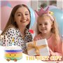 LDDYKZY Gâteau d'anniversaire en peluche, Arc-en-ciel gâteau en peluche jouet, drôle gâteau poupée mignonne câlin cadeau d'anniv