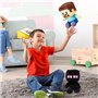 2Pièces Miner Peluche Jouet, Poupée en Doudou,Kawaii Doudou Poupée 20cm, Jouet en Peluche à Collectionner pour Fans du Jeu et En