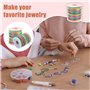 Lot de 1000 perles poney phosphorescentes avec fil de perles arc-en-ciel