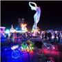 Sunboia 10x1M Fil Néon à Pile EL Câble Guirlande Lumineuses 3 Mode Éclairage Fix Clignotant Stroboscope Tube Fluo El Wire Déco V