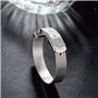 Intenst Femme Argent Bijoux De Mode, La Boucle De Ceinture De Bracelet Jonc pour Femme L'amie Réglable en