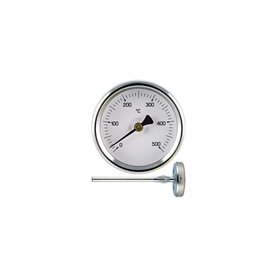 Thermomètre de four à bois barbecue avec sonde en acier 30 cm
